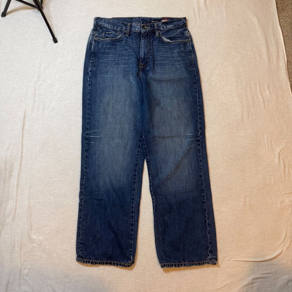 Ecko Unltd Baggy Fit Jeans Mens 32x31 Blue Y2K Streetwear Wide Leg Denim